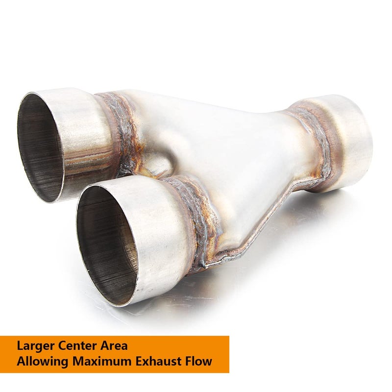 A-KARCK Exhaust Y Pipe 3" Inlet, A-KARCK 3" Outlet Y Pipe Create Dual Exhausts Withstands High Temperatures - Image 3
